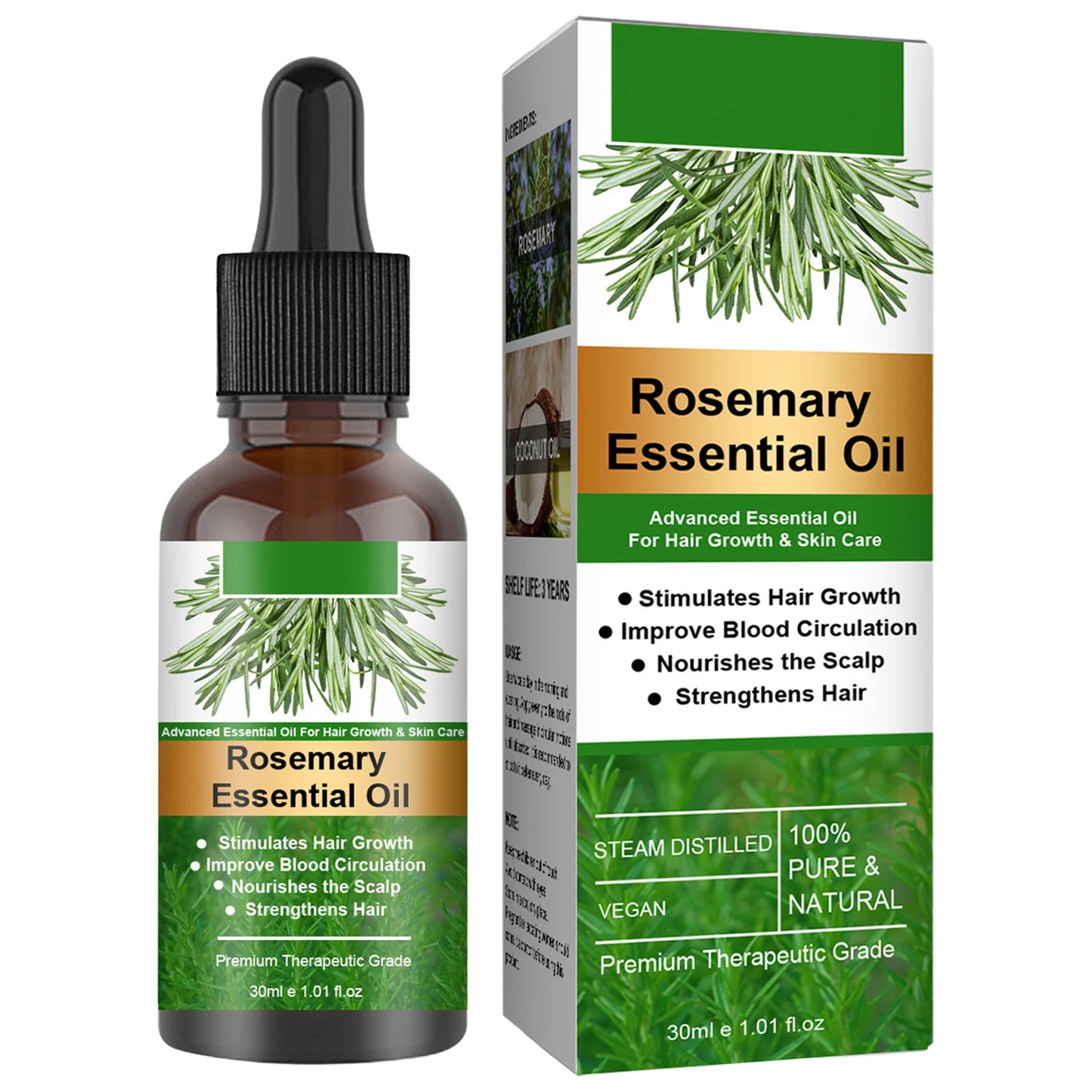 Huile Essentielle de Romarin – Soin Naturel pour la Pousse des Cheveux